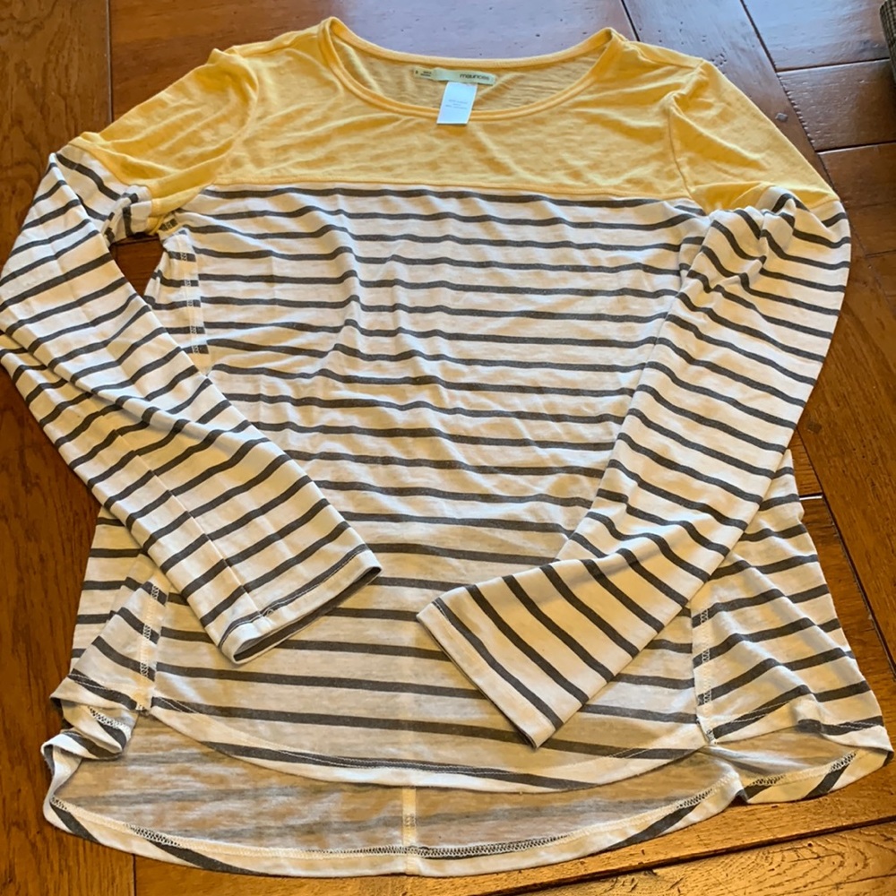 Maurices semi sheer long sleeve shirt S